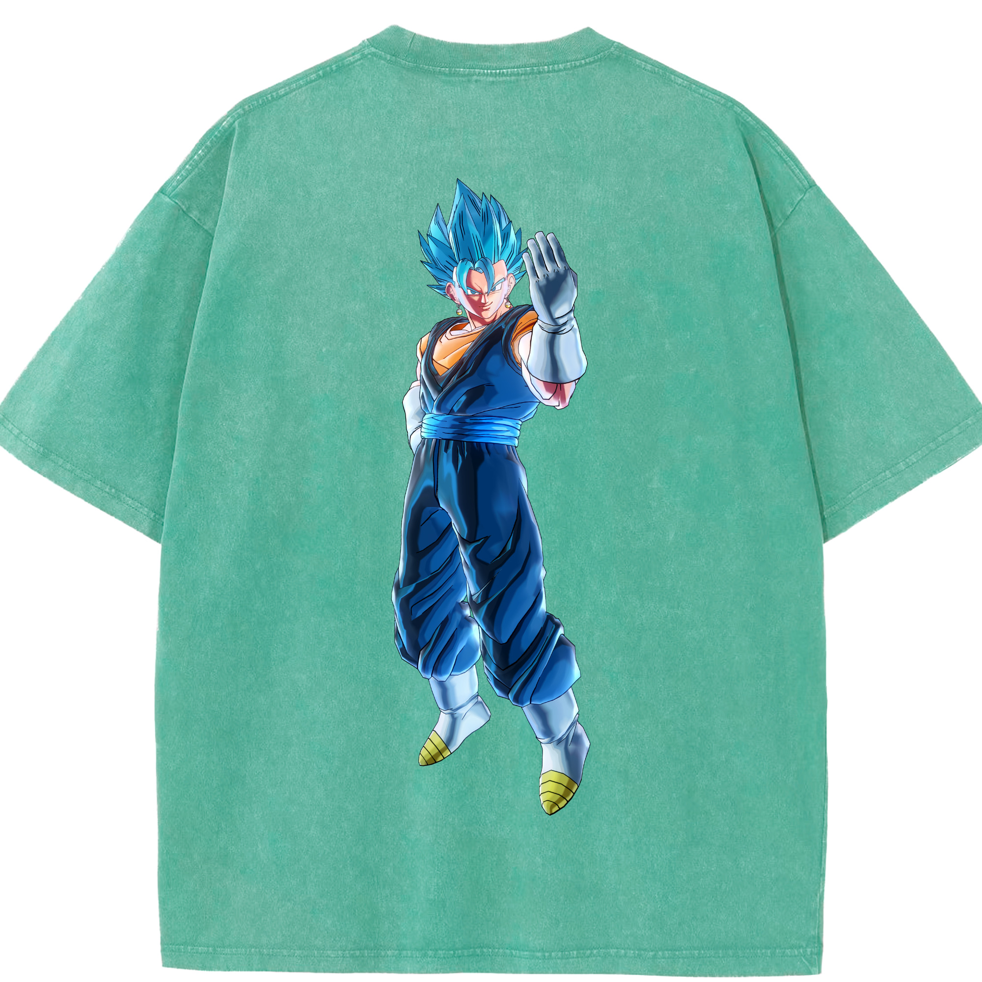 （画像用） ドラゴンボール ベジット DRAGON BALL Vegetto 綿100% ヴィンテージ風 半袖Tシャツ（背面プリント）